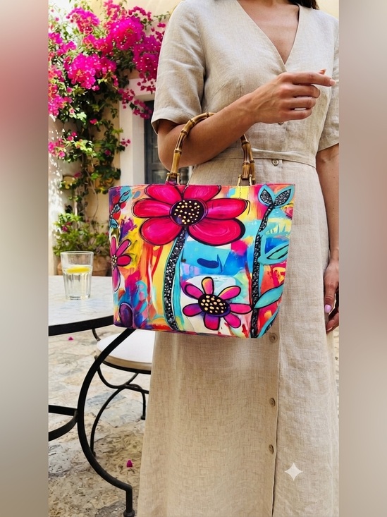 Boutique Bags (no label) Handbags - Vibrant Floral Coated Canvas
Bamboo vibe lightweight
Tote Bag New in Package!!!